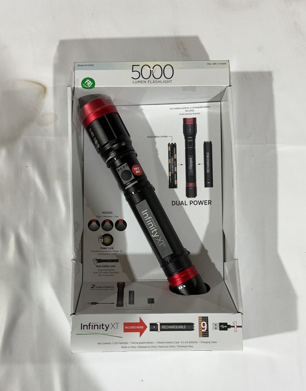 Infinity 5000L Flashlight  – Lighting Household Product | Item #1718544-OPEN BOX