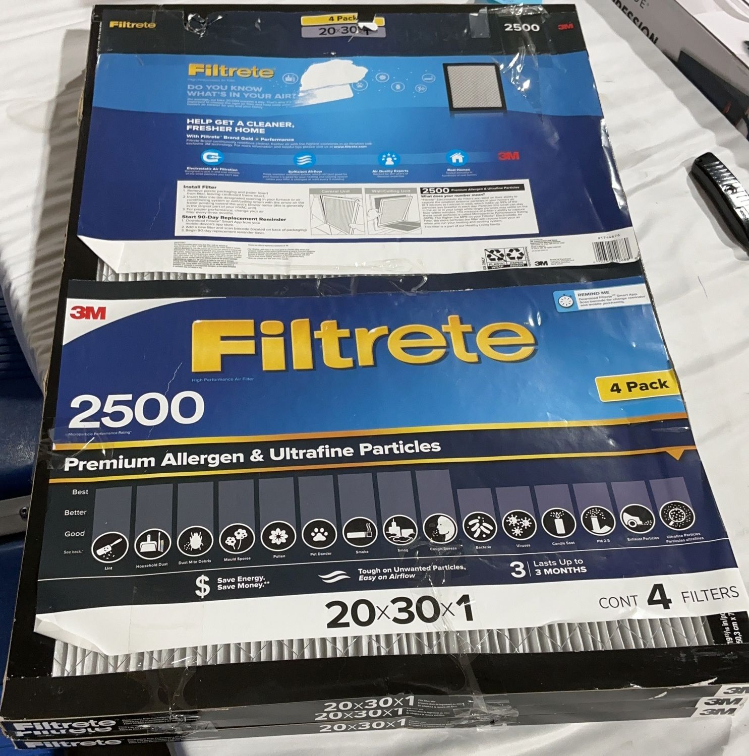 3M 2500 Series 20X30X1  – Building And Hardware Household Product | Item #1744676-OPEN BOX