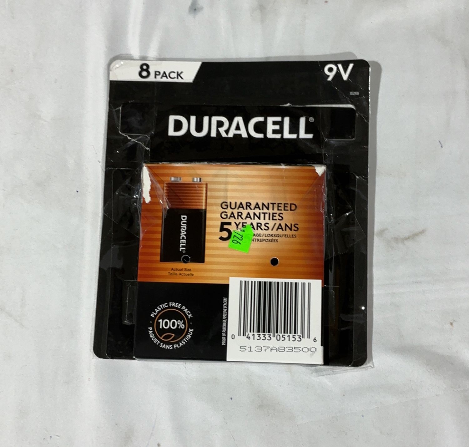 Duracell 9V Alkaline  – Building And Hardware Household Product | Item #1806357-OPEN BOX