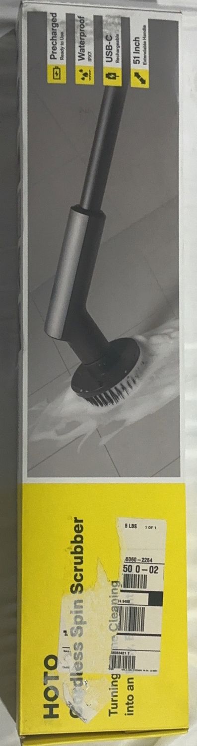 Hoto Spin Scrubber W/Att  – Household Essentials Household Product | Item #1848324 OPEN BOX