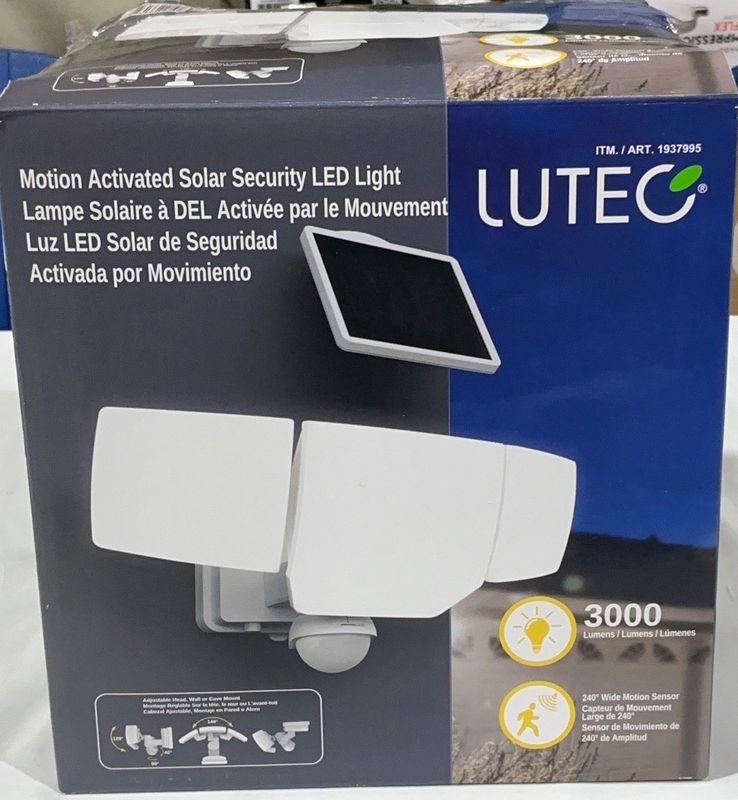 Lutec Motion Activated Solar Security LED Light Item 1937995 | Model 6905702331