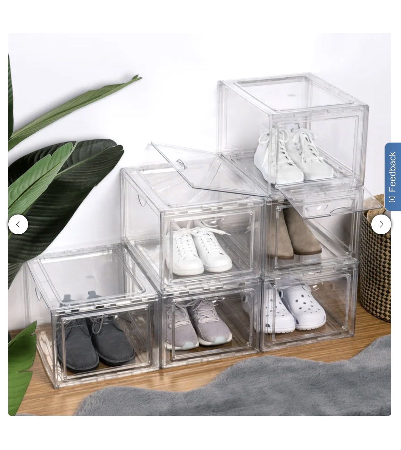 Stackable Shoe Boxes 4Pk  – Household Essentials Household Product | Item #2322025-OPEN BOX