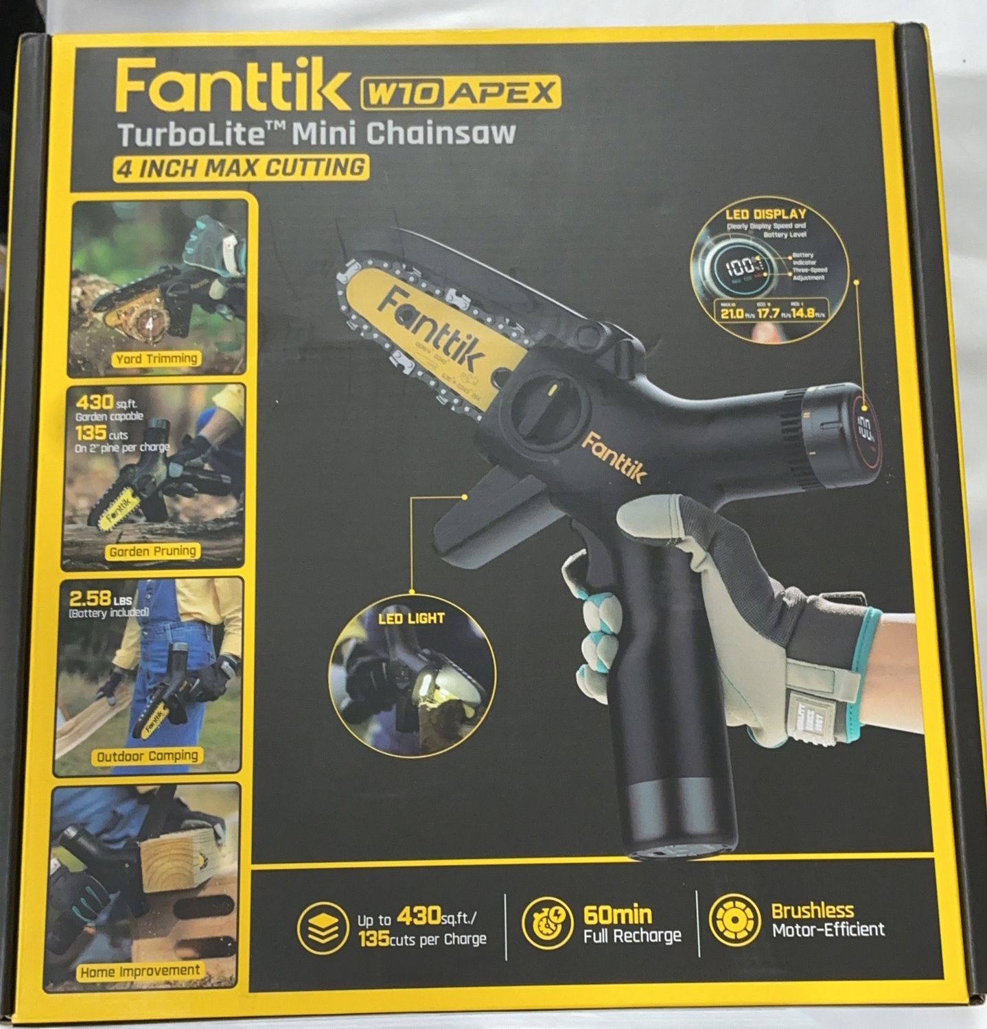 Fanttik 4" Mini Chainsaw  – Outdoor Power Equipment Outdoor / Garden Product | Item #1974257-OPEN BOX