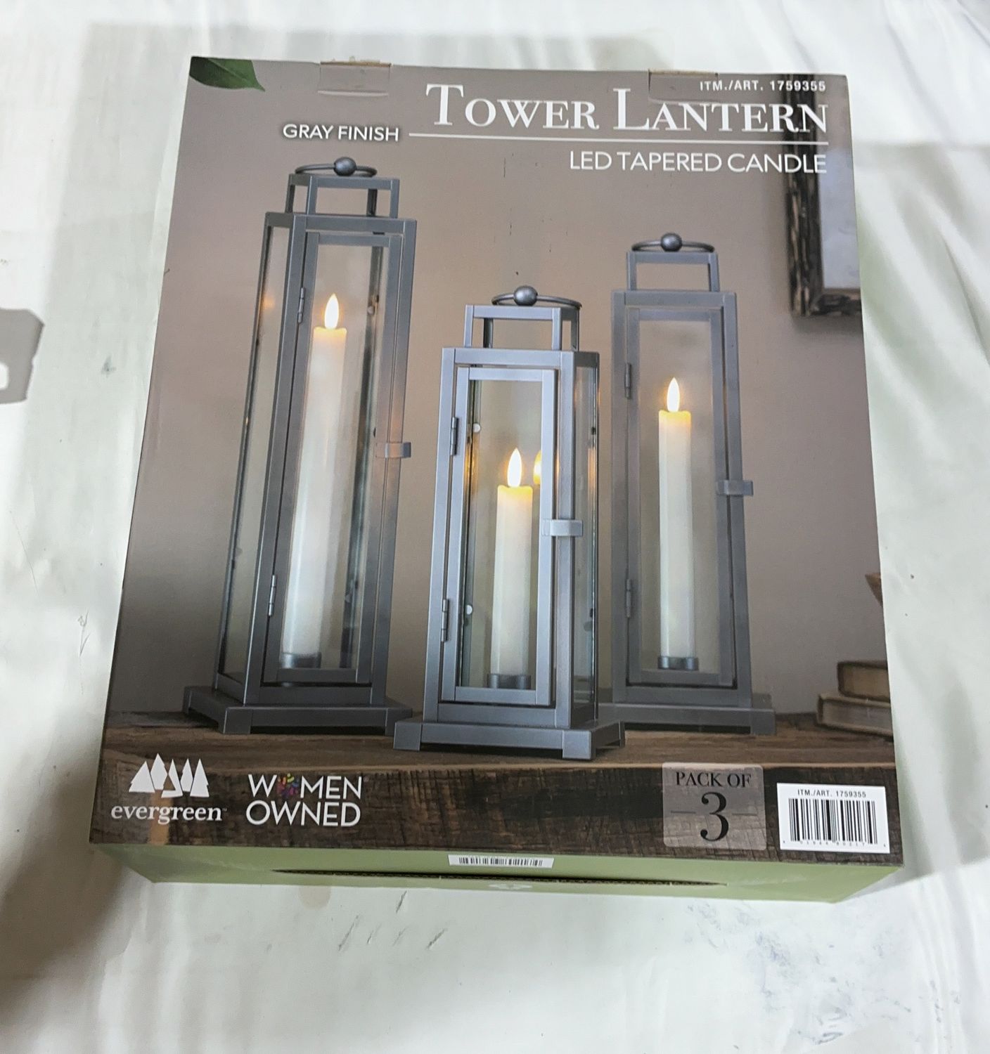 Evergreen Lantern 3Pc 3  – Home Decor Household Product | Item #1759355-LIKE NEW