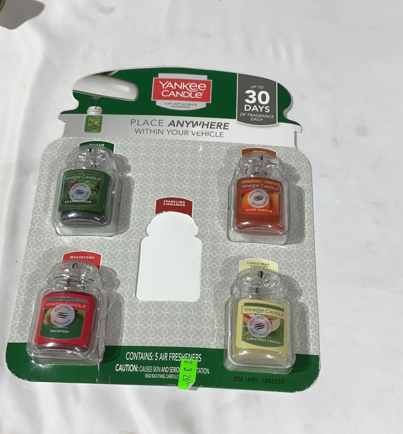 Yankee Candle Car Jar Air  – Mixed Automotive Supplies Household Product | Item #1806537