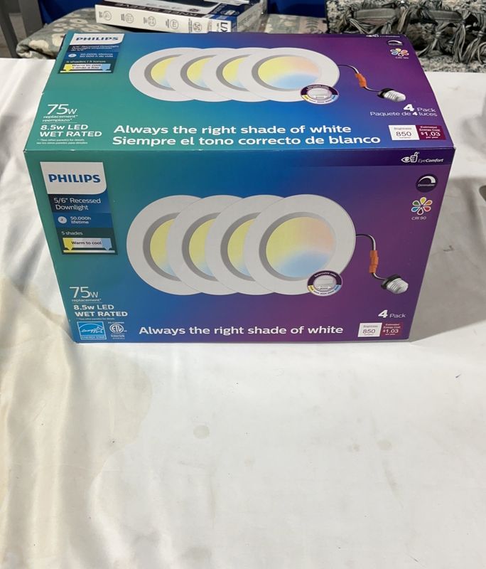 Philips 5/6" 5CCT Retrofit Downlight, 4-pack Item 1938101| Model 609578-4