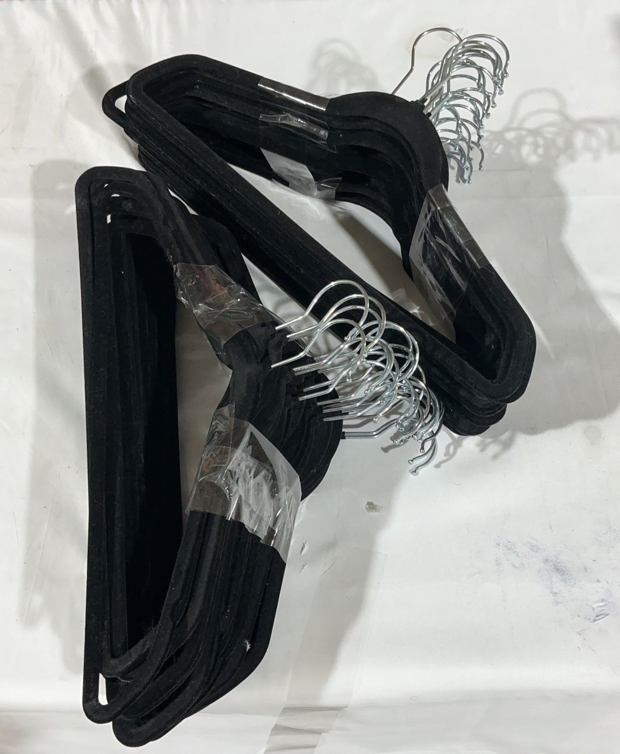 50Pk Flocked Hangers  – Household Essentials Household Product | Item #1193759-OPEN BOX