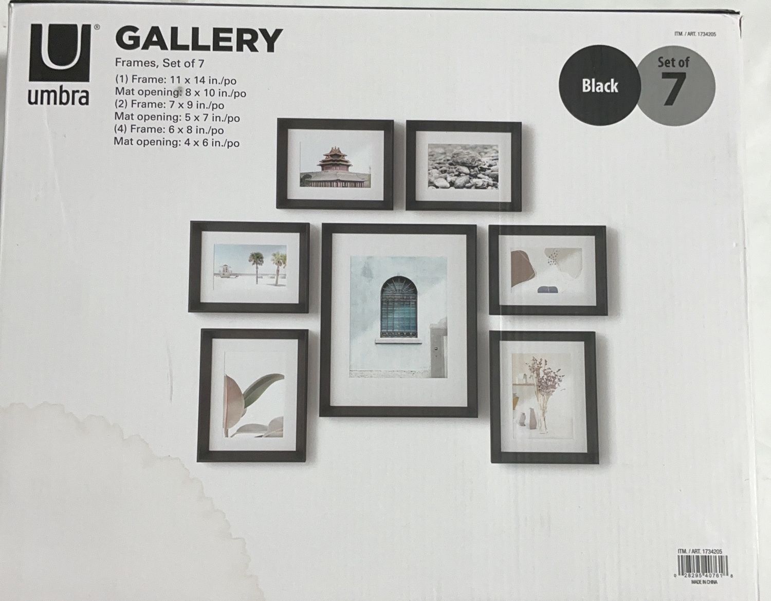 Umbra 7 Piece Gallery  – Home Decor Household Product | Item #1734205-OPEN BOX