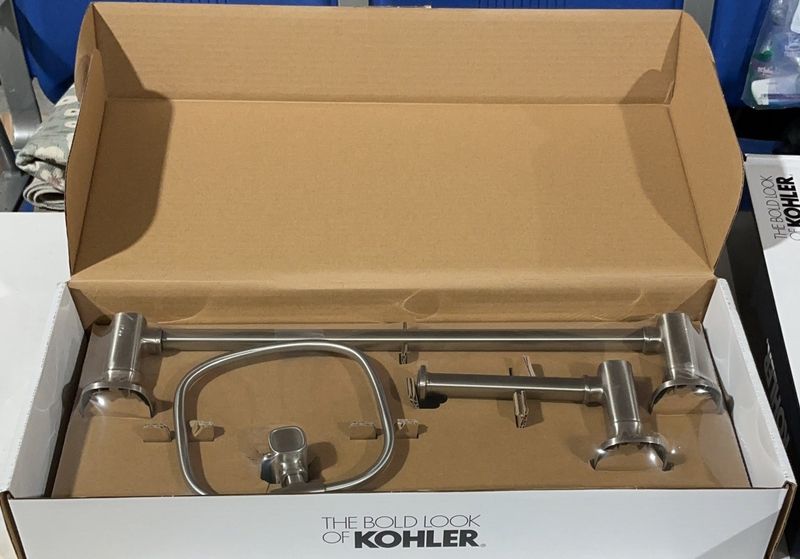 Kohler Terzet 3 piece Bath Accessory Set BRUSHED NICKEL Item 1781269  Model R33796BN