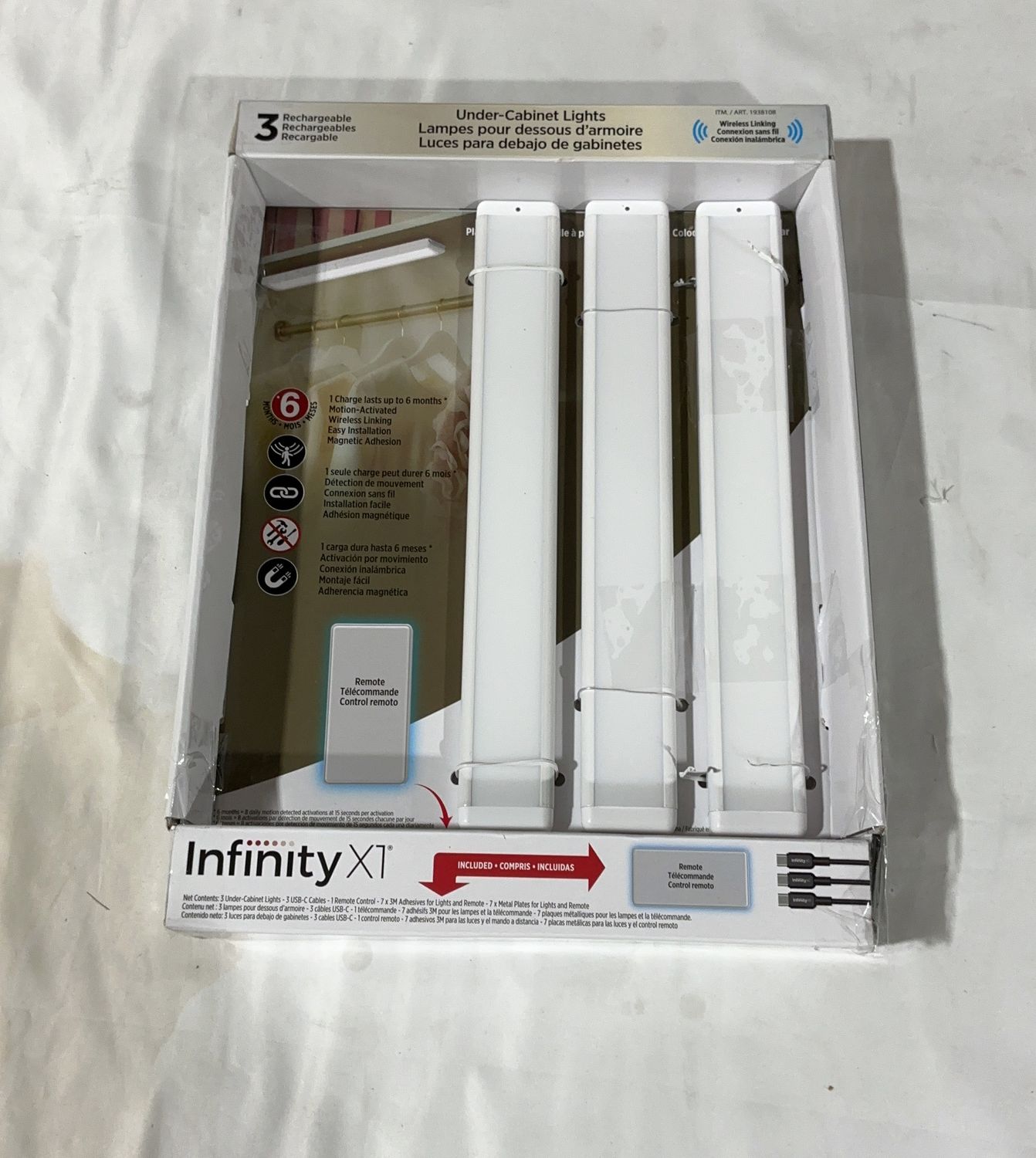 Infinity 3Pk Rechargeable  – Lighting Household Product | Item #1938108-OPEN BOX