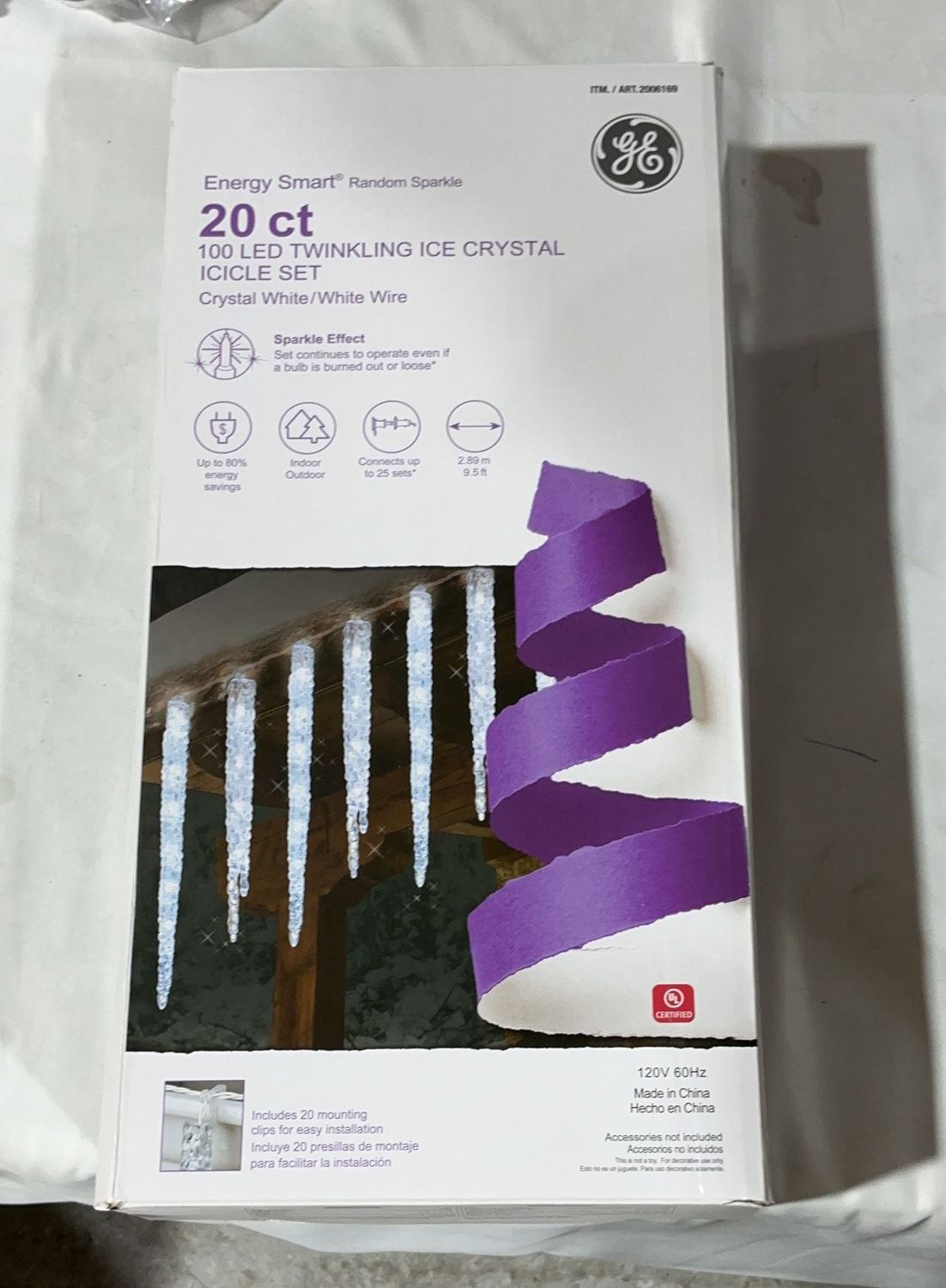 Ge Twinkling Icicle  – Mixed Groceries Household Product | Item #2006169-OPEN BOX