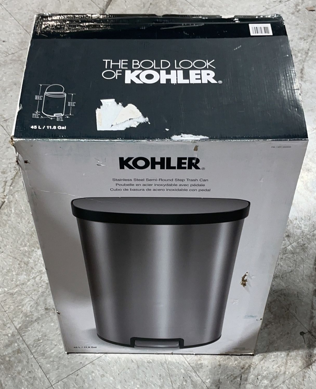 Kohler Semi-Round 45L  – Kitchen And Dining Furniture Household Product | Item #2323044-OPEN BOX