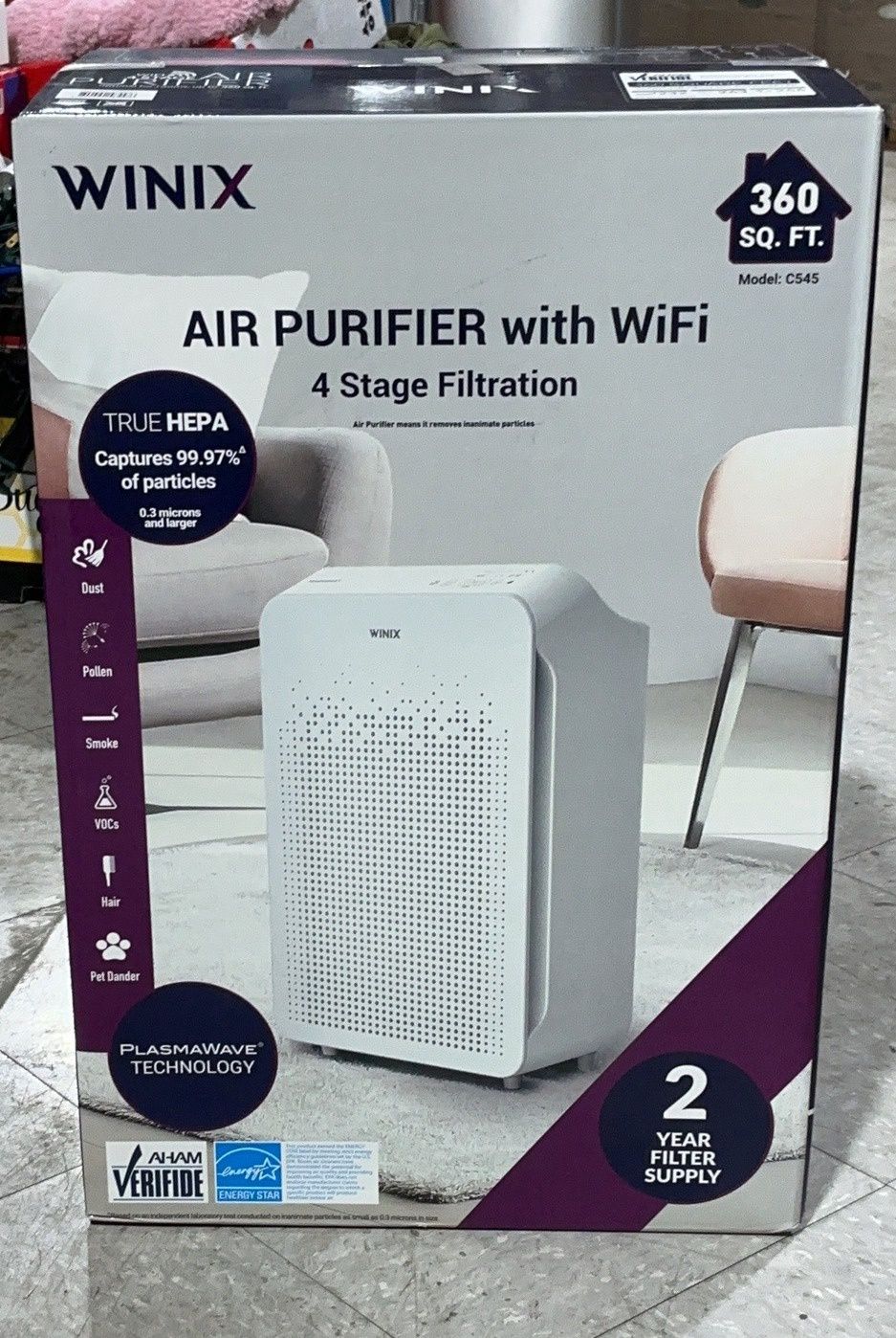 Winix 4 Stage Airpurifier  – Heating Cooling And Air Quality Household Product | Item #2449587-OPEN BOX