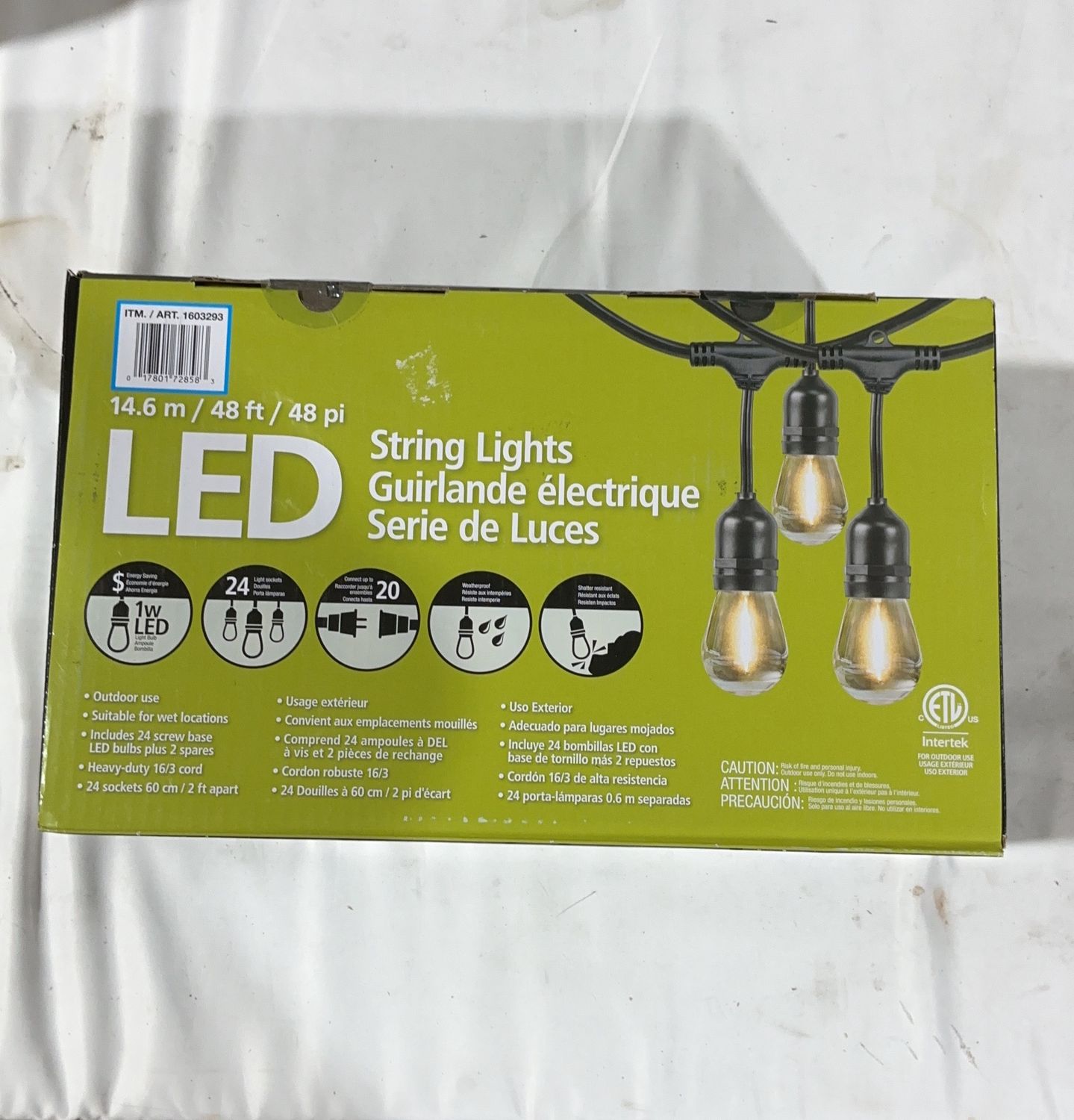48' String Light  – Lighting Outdoor / Garden Product | Item #1603293-OPEN BOX
