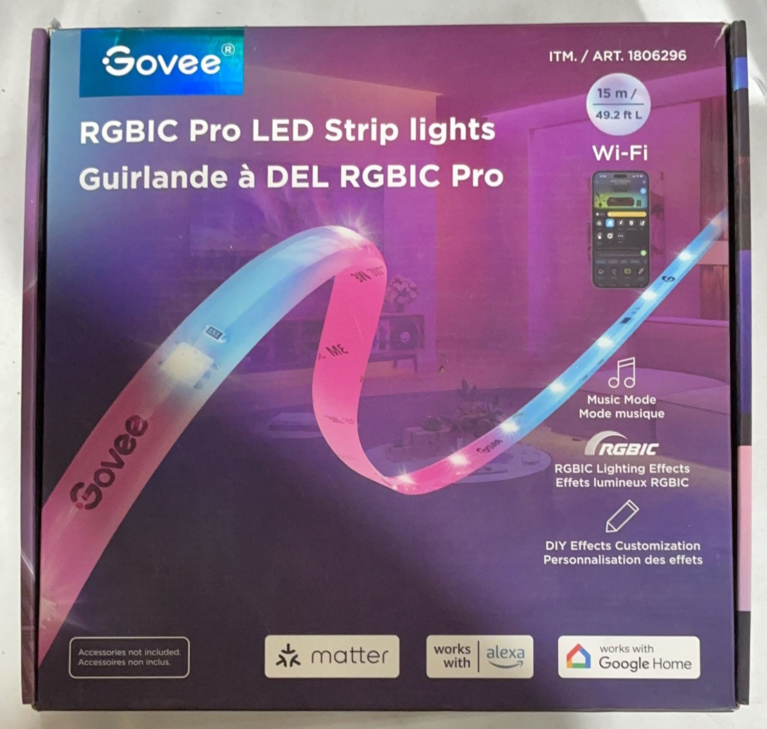 Govee Indoor Smart 50Ft  – Lighting Outdoor / Garden Product | Item #1806296-OPEN BOX