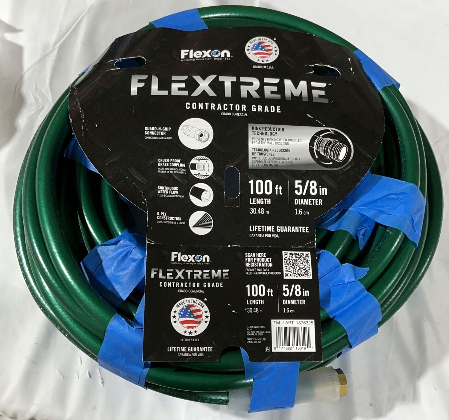 Flextreme 100' Hose Green  – Outdoor Living And Garden Outdoor / Garden Product | Item #1876325-OPEN BOX