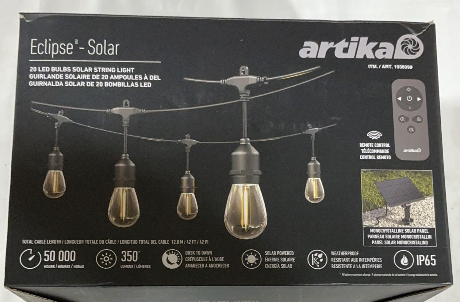 Artika Eclipse 40' String  – Lighting Outdoor / Garden Product | Item #1938099-OPEN BOX