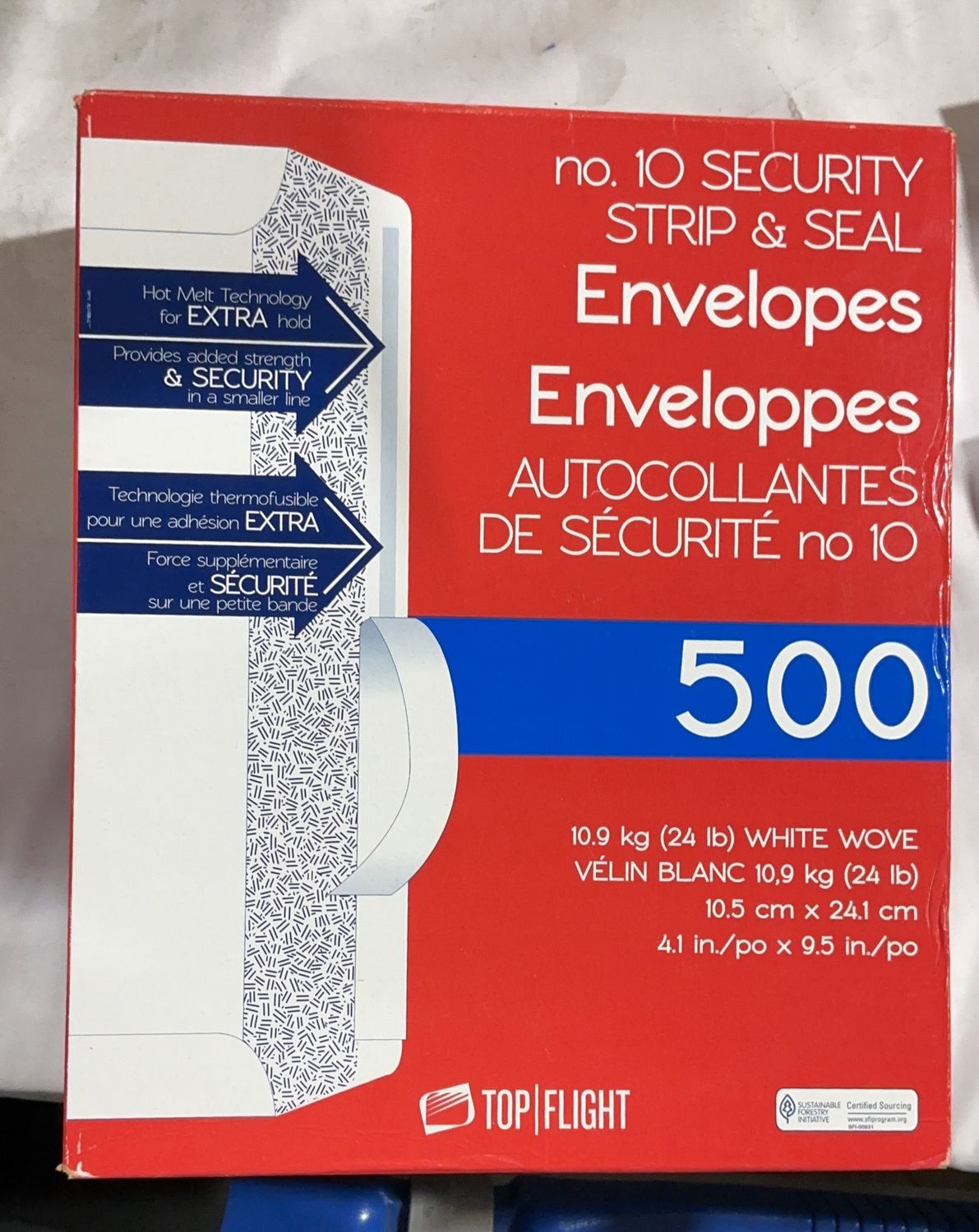 Top Flight #10 Strip/Seal  – Office Supplies Personal Care Product | Item #664676-OPEN BOX