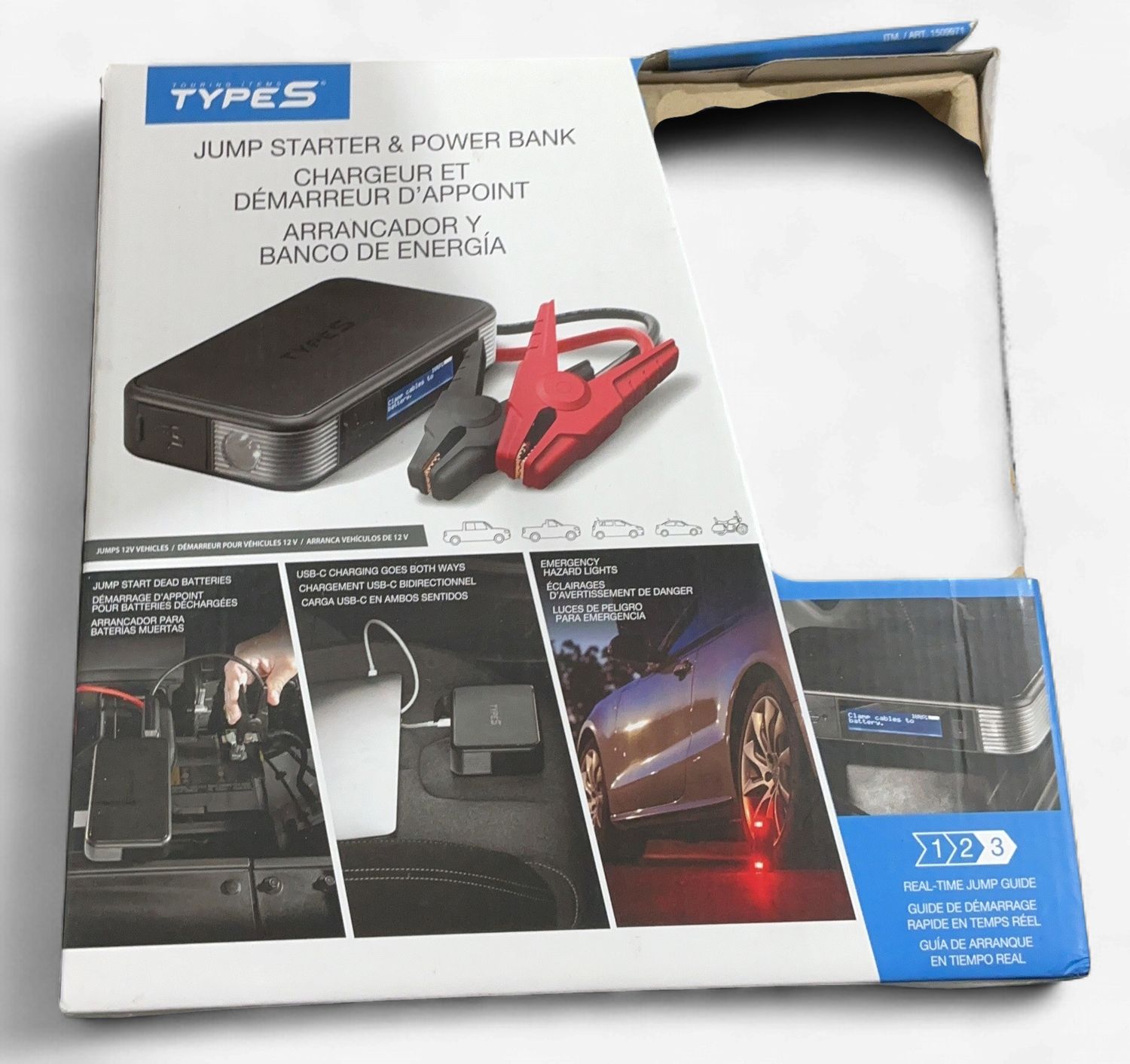 Type S Jump Starter  – Mixed Automotive Supplies Personal Care Product | Item #1509971-OPEN BOX