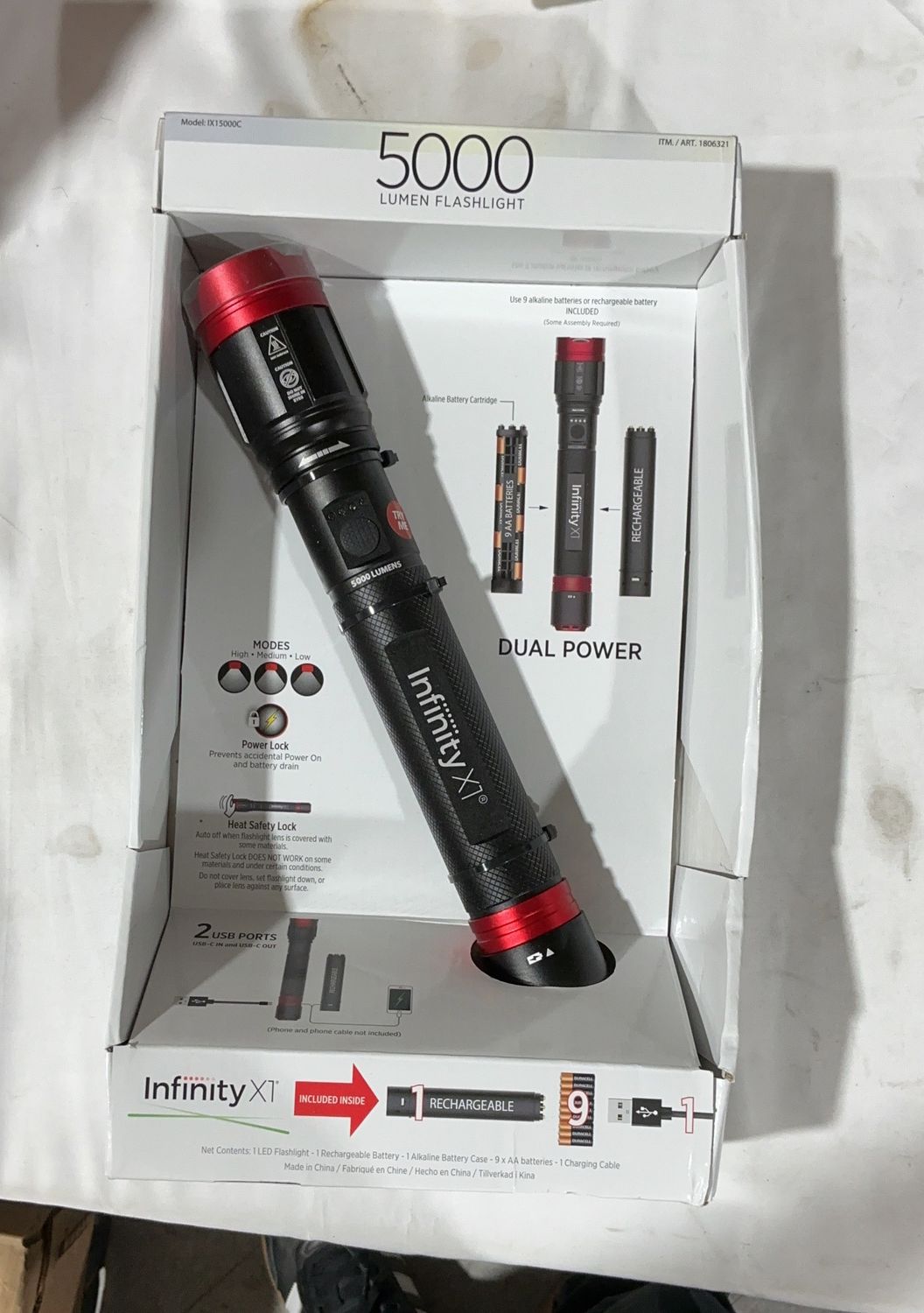 Infinity 5000L Flashlight  – Lighting Personal Care Product | Item #1718544-OPEN BOX