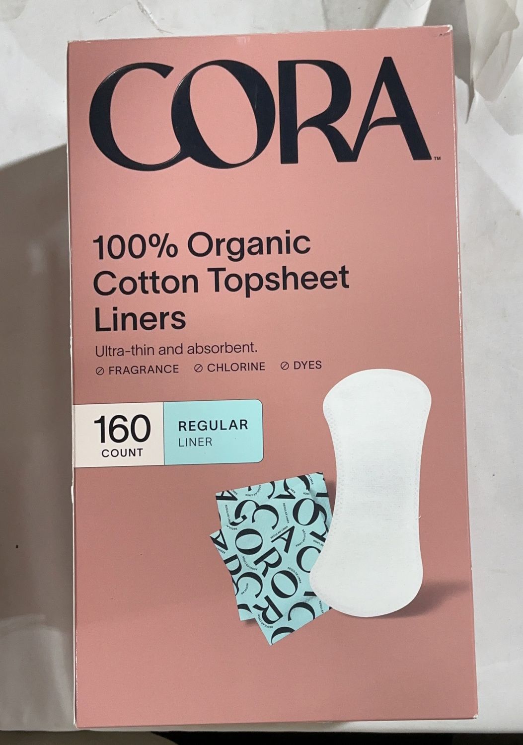 Cora Org Liner- 160Ct  – Personal Care Personal Care Product | Item #1665377-OPEN BOX