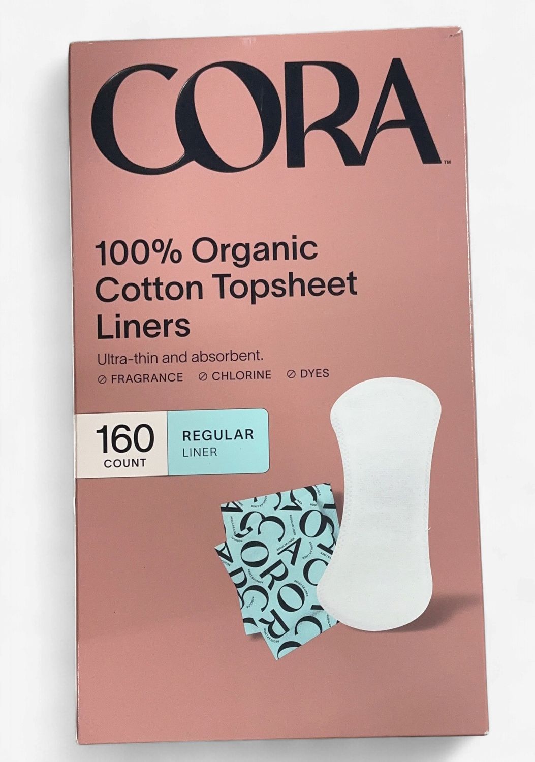 Cora 100% Organic Cotton Topsheet Liners, 160ct - Item 1665377