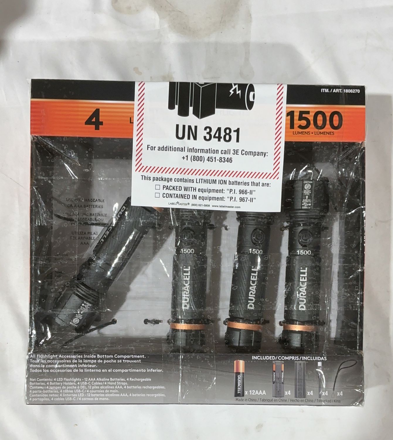 Duracell 1500L Hybrid  – Lighting Personal Care Product | Item #1806270
