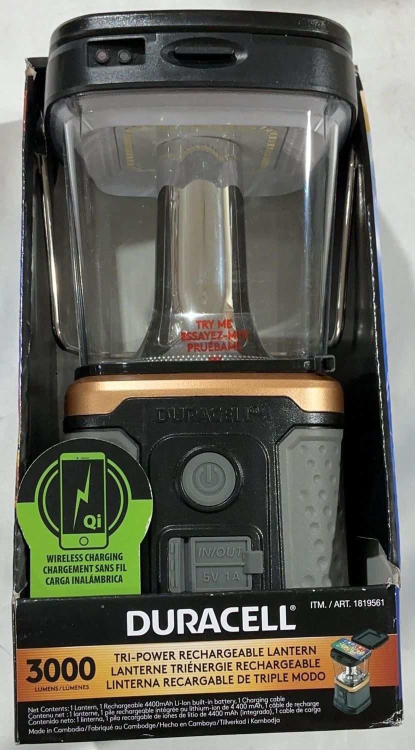 Duracell 3000L Lantern  – Mixed Sports And Outdoors Personal Care Product | Item #1819561-OPEN BOX