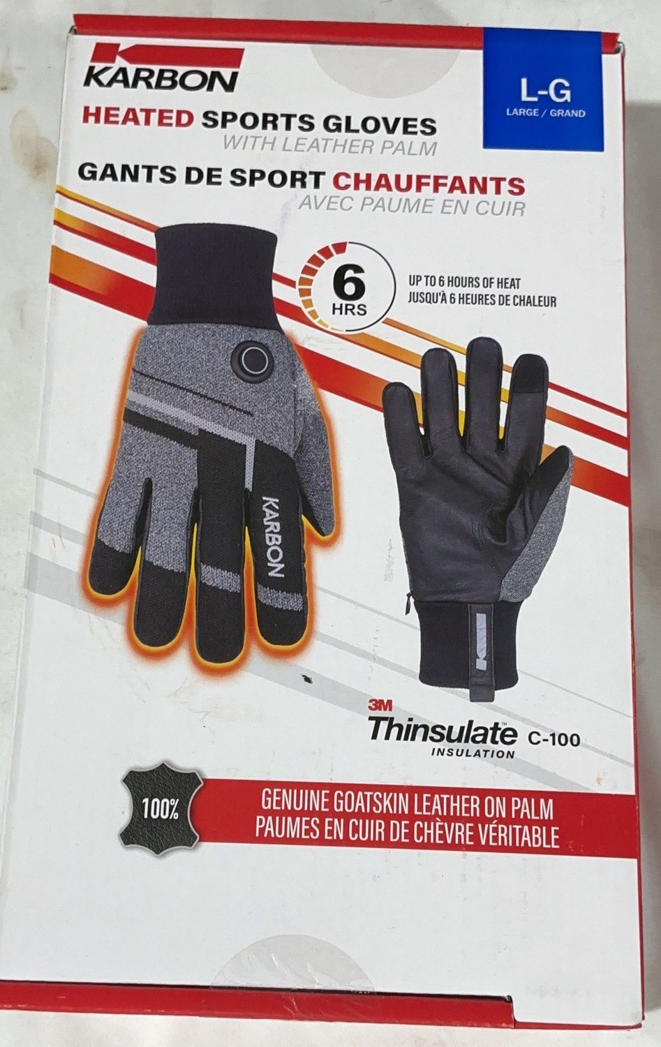 Karbon Heated Glove L  – Mixed Apparel Personal Care Product | Item #1858229-OPEN BOX