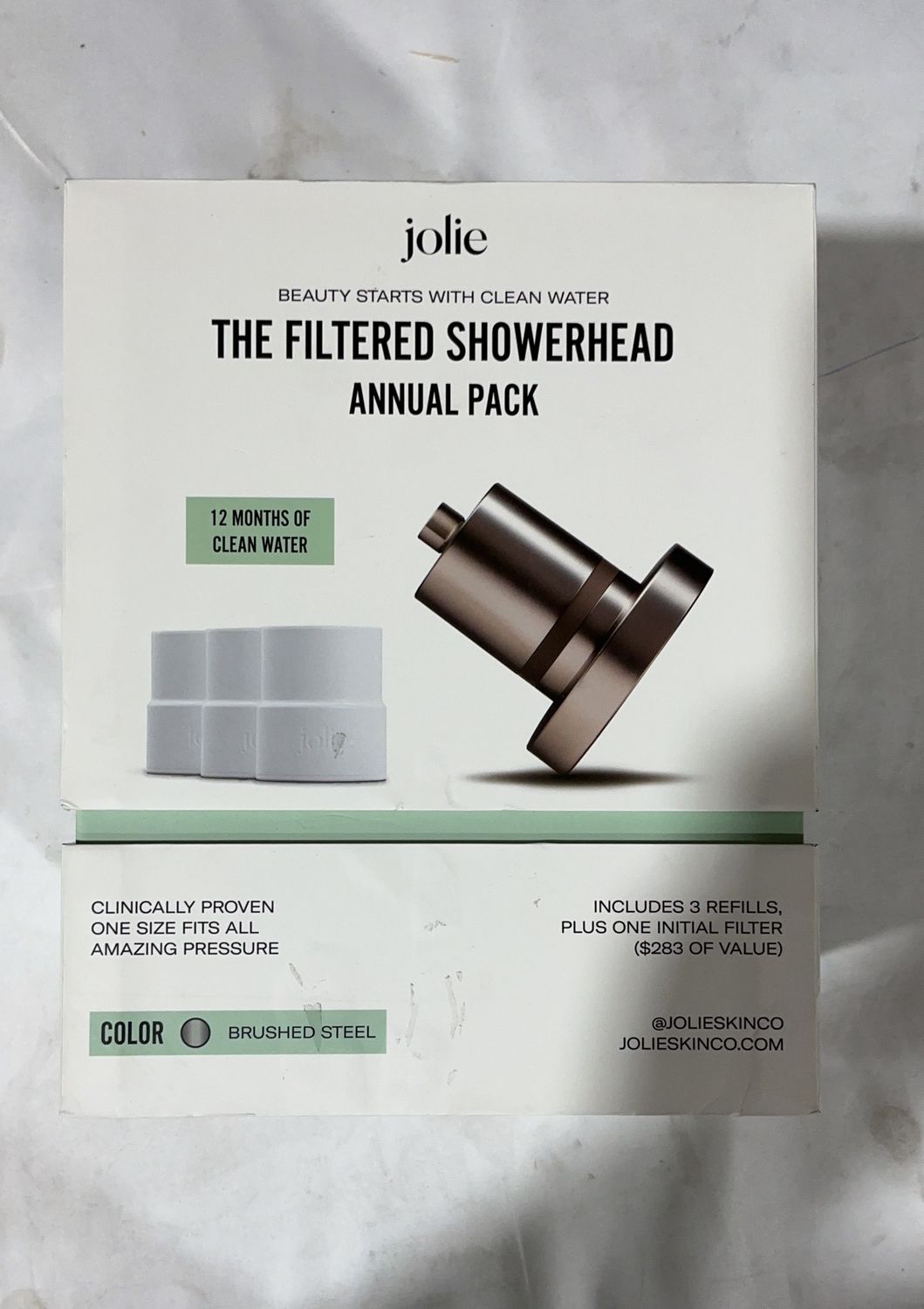 Jolie Filtered Showerhead  – Bathroom Fixtures Personal Care Product | Item #1998778-OPEN BOX
