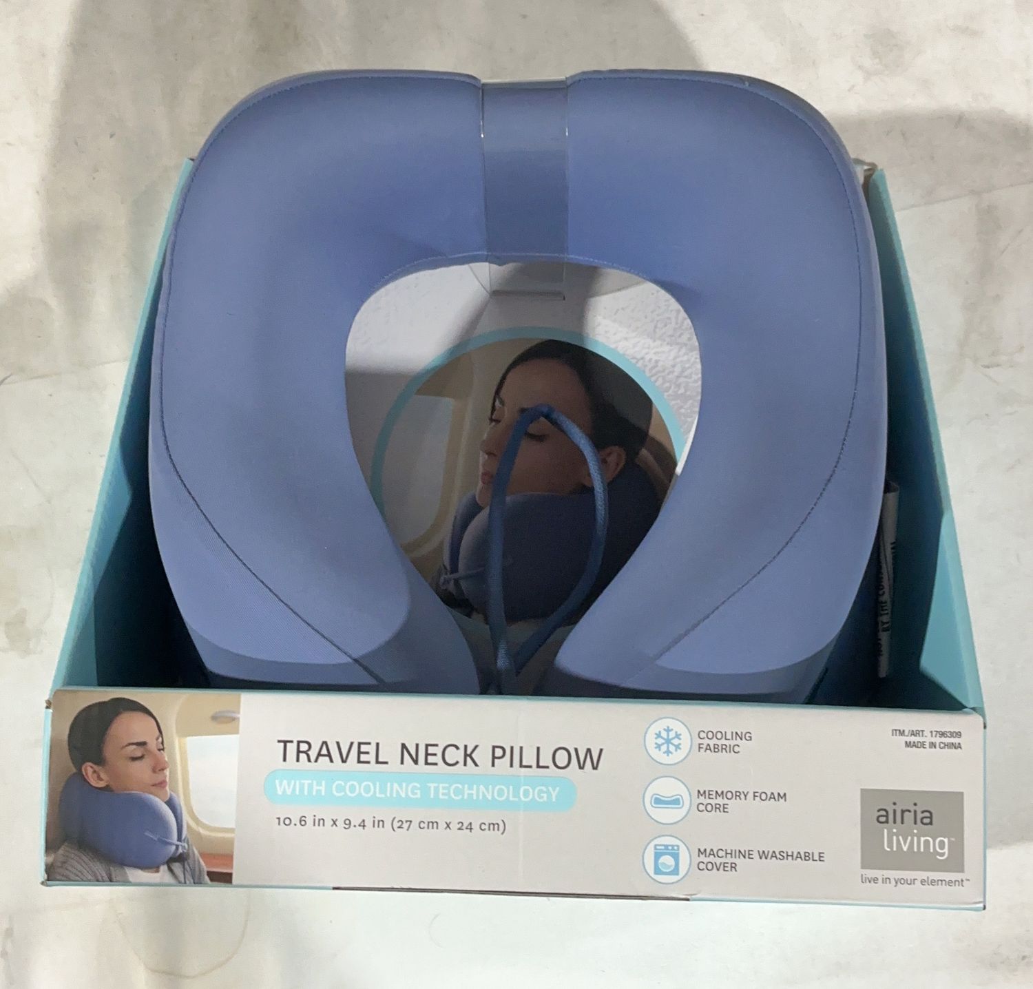 Airia Living Trvl Pillow  – Bedding Personal Care Product | Item #1796309-OPEN BOX