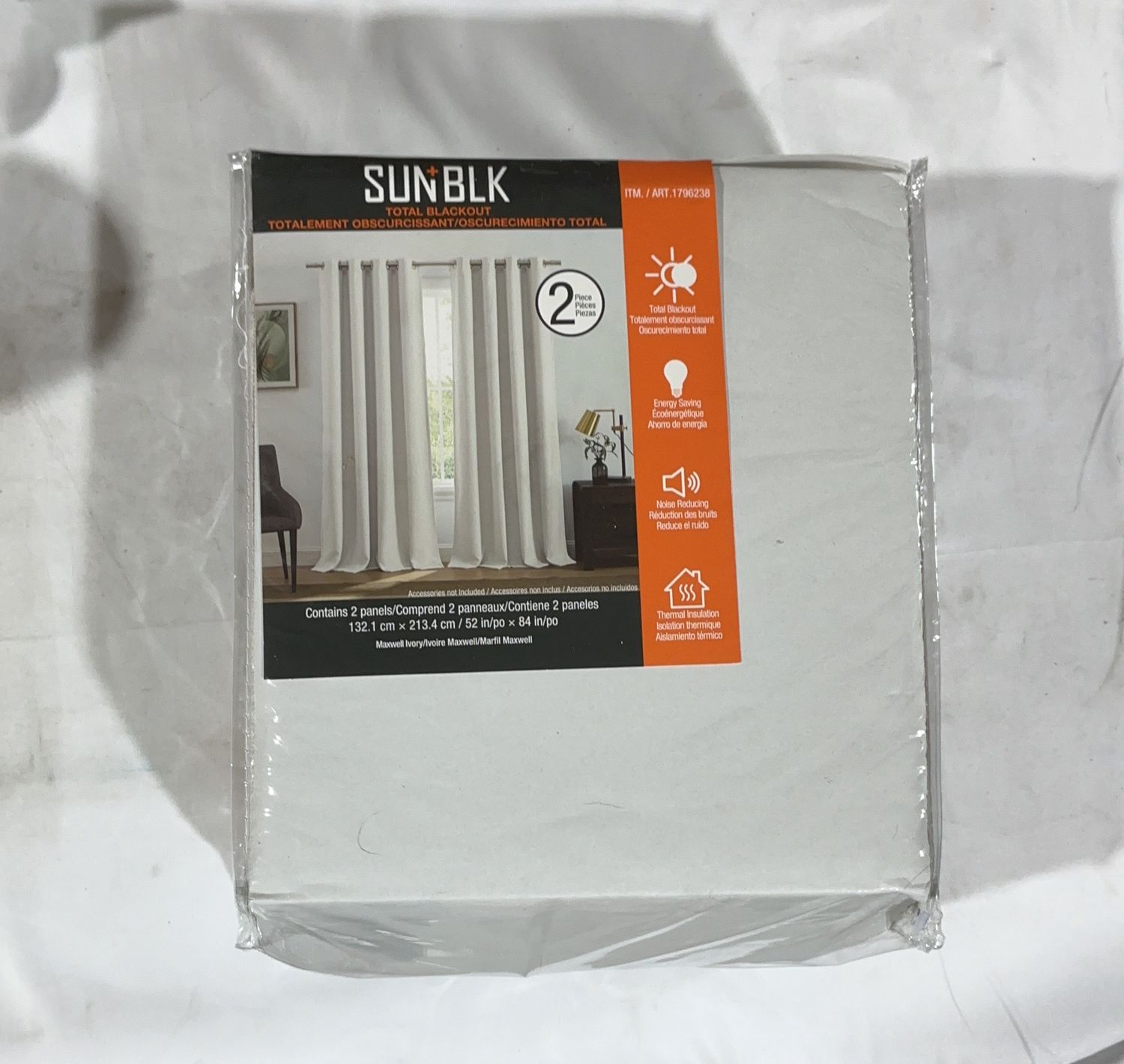 Maxwell Blackout Curtains  – Home Decor Personal Care Product | Item #1796238-OPEN BOX