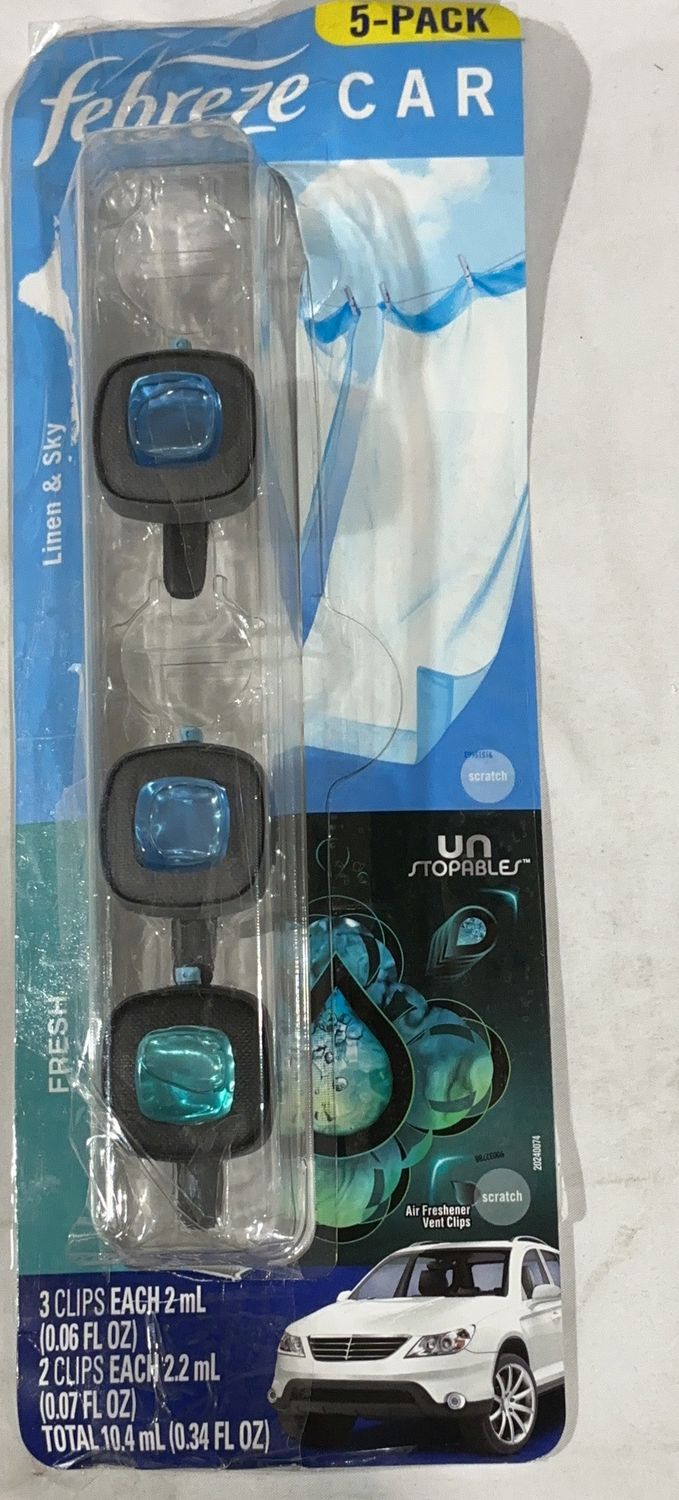 Febreze Car 5Ct X .325 Oz  – Mixed Automotive Supplies | Item 1834453 6554778-USED