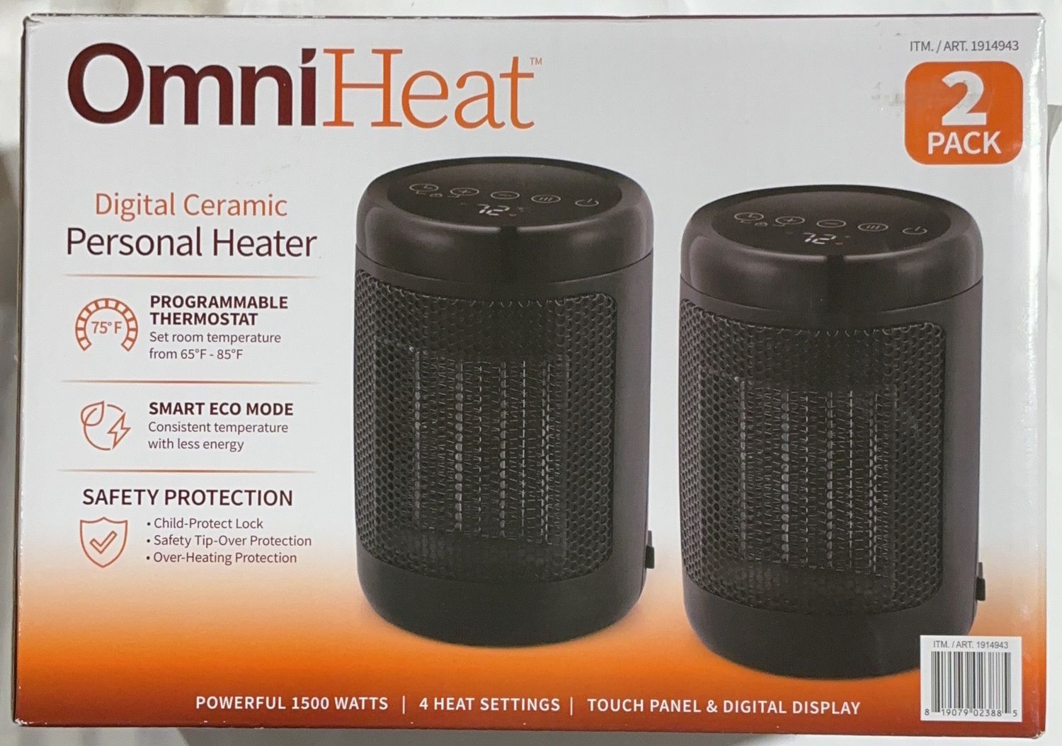Omniheat Personal Heater  – Heating Cooling And Air Quality | Item 1914943 6554778-OPEN BOX