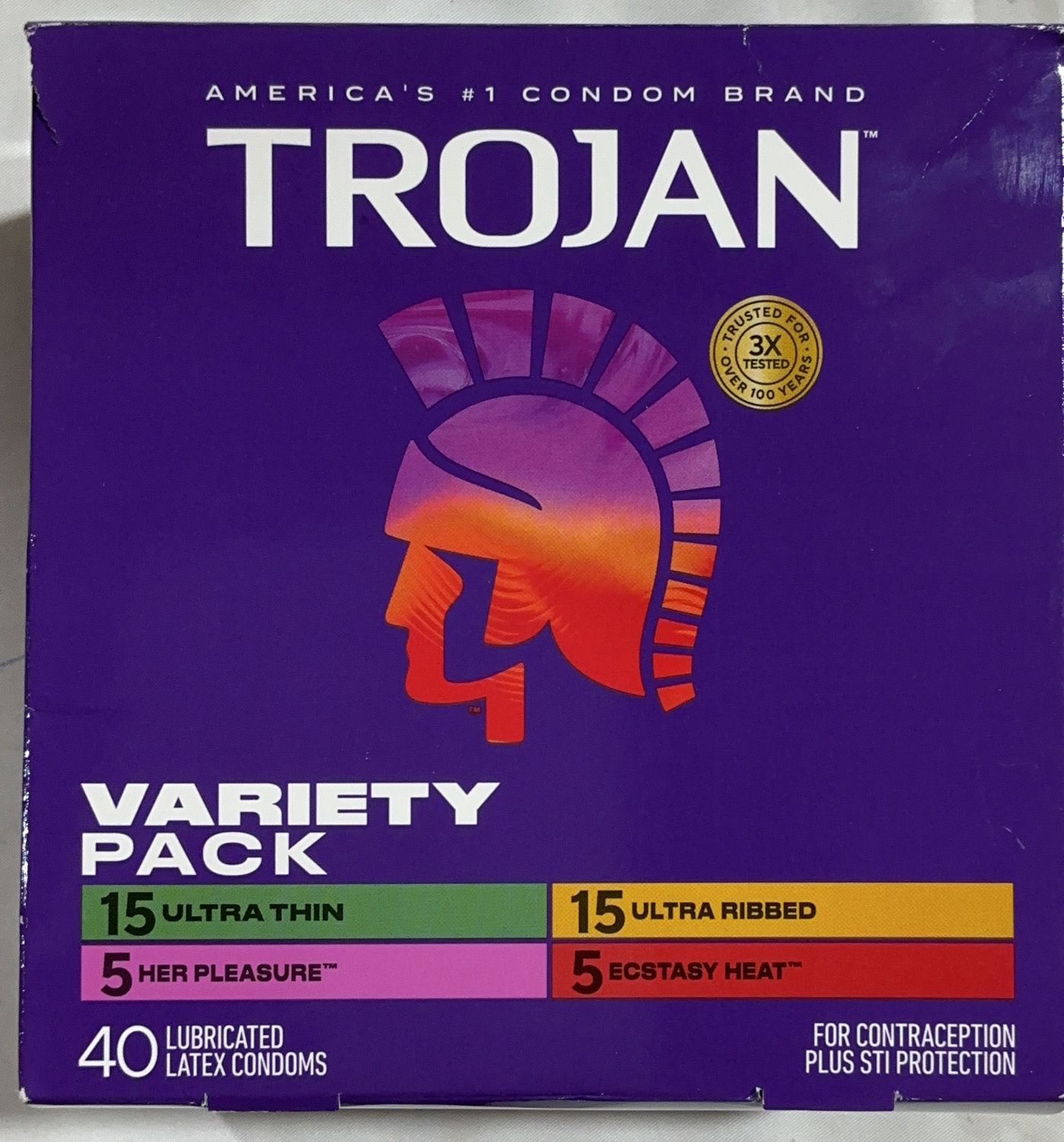 Trojan Condom Variety Pk  – Personal Care | Item 127401 6554778 OPEN BOX