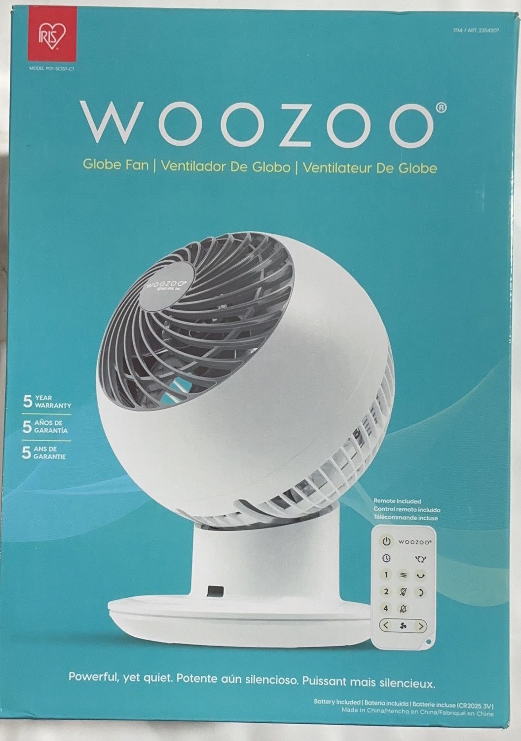 Woozoo 5 Speed Globe Fan  – Heating Cooling And Air Quality | Item 1354207 6554778-USED