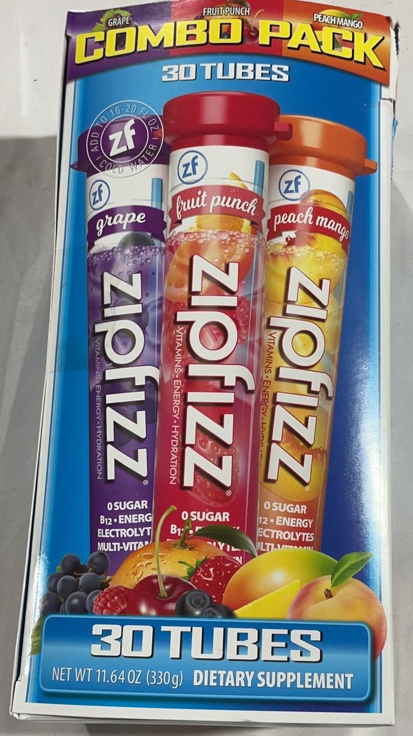 Zipfizz Variety Pk 30 Ct  – Vitamins And Supplements | Item 135576 6554778 OPEN BOX