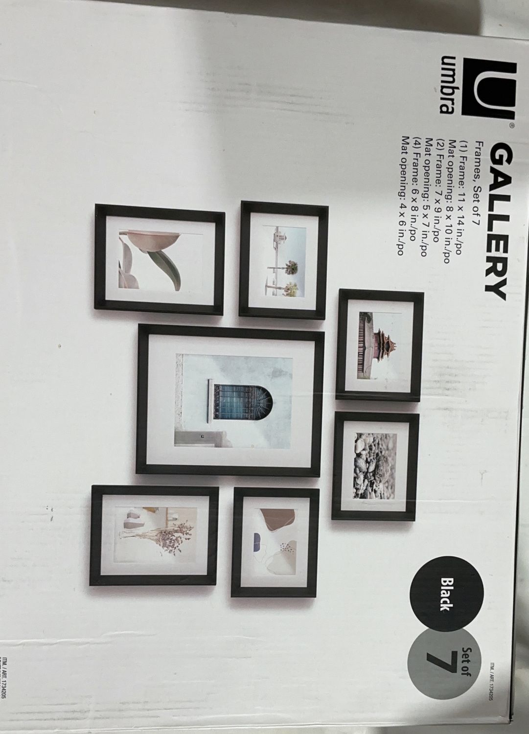 Umbra 7 Piece Gallery  – Home Decor | Item 1734205 6554778-OPEN BOX