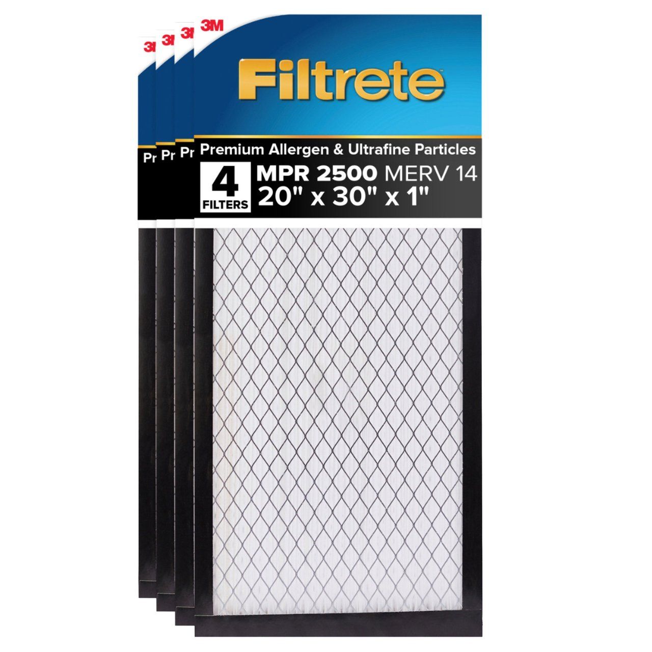 3M Filtrete 2500 Series 20x30x1 4-Pack Furnace Filter HARDWARE Item #1744676