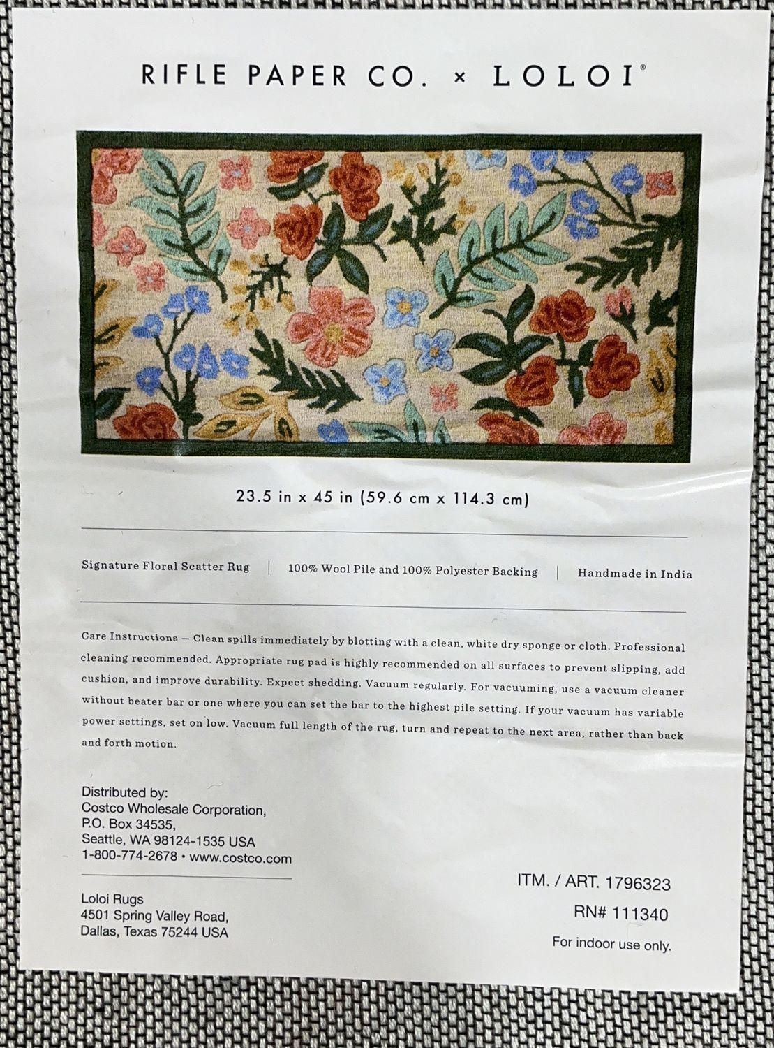 Rifle Paper Accent Rug  – Rugs | Item 1796323 6554778