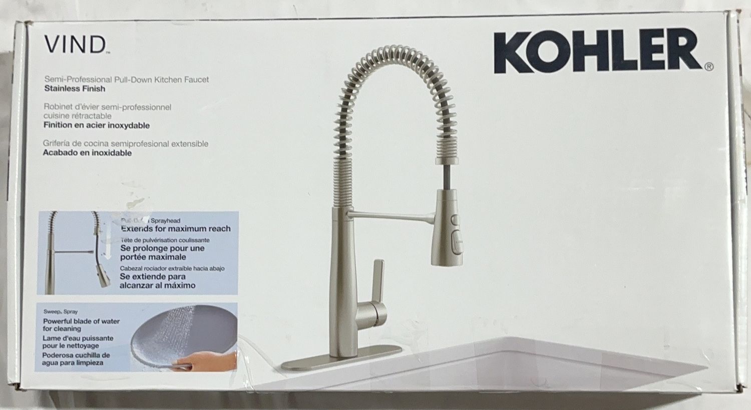 Kohler Vind Semi-Pro Ss  – Bathroom Fixtures | Item 1806330 6554778-OPEN BOX