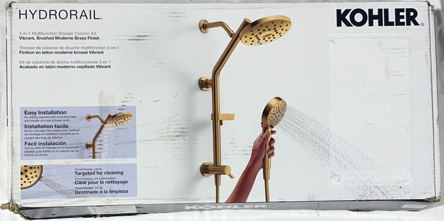 Kohler Hydrorail Gold  – Bathroom Fixtures | Item 1989312 6554778–OPEN BOX