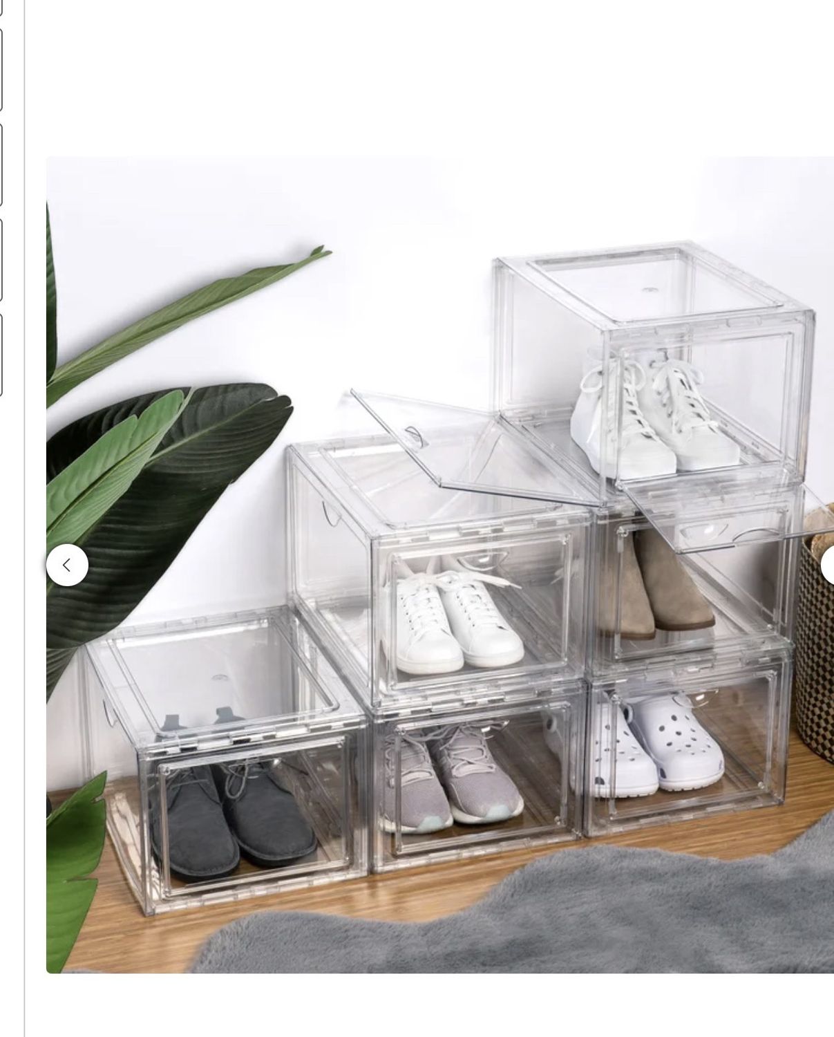 Stackable Shoe Boxes 4Pk  – Household Essentials | Item 2322025 6554778-LIKE NEW