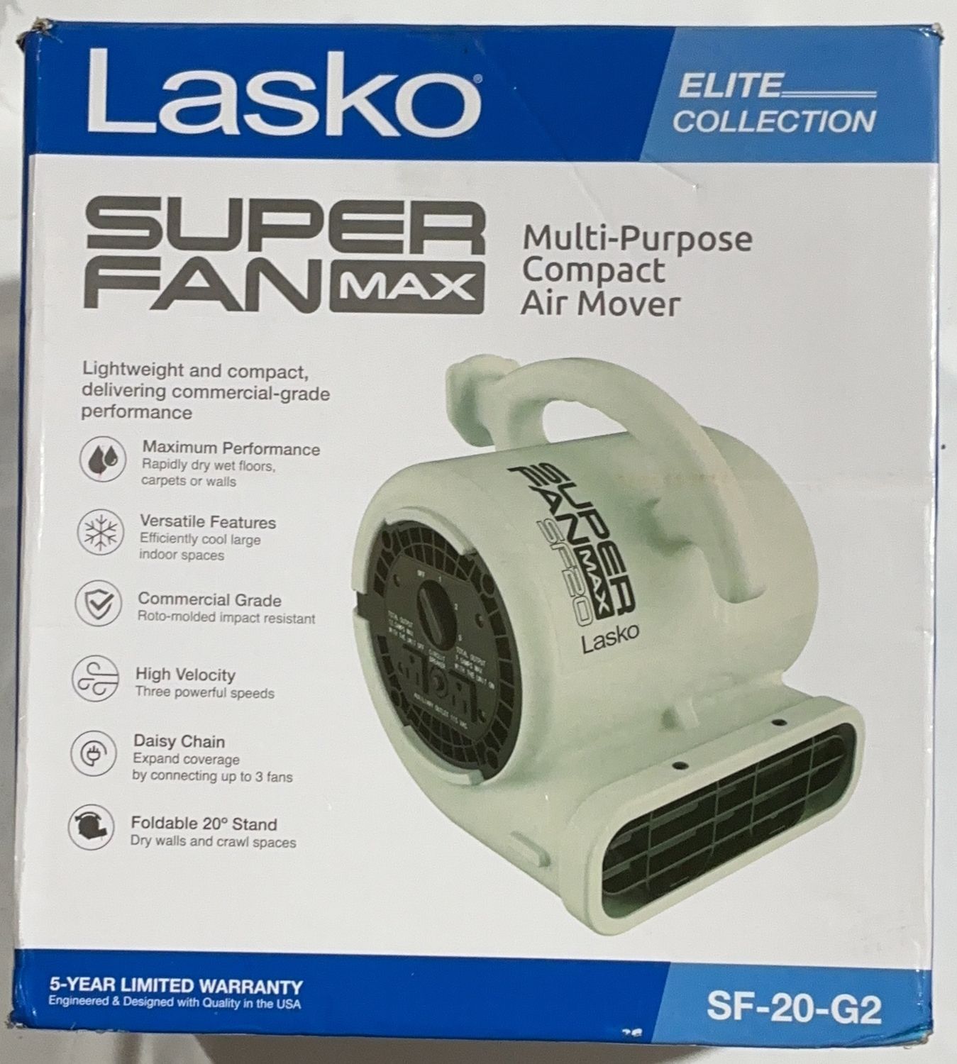 Lasko Solaire Super Fan  – Outdoor Power Equipment | Item 2365634 6554778-OPEN BOX