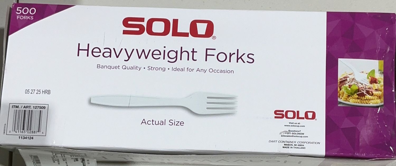 Solo Hvy Wht Fork 500Ct  – Kitchen And Dining | Item 127509 6554732 OPEN BOX