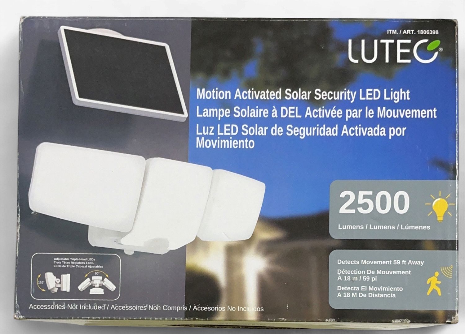 Lutec Solar Security  – Lighting | Item 1806398 6554732-OPEN BOX
