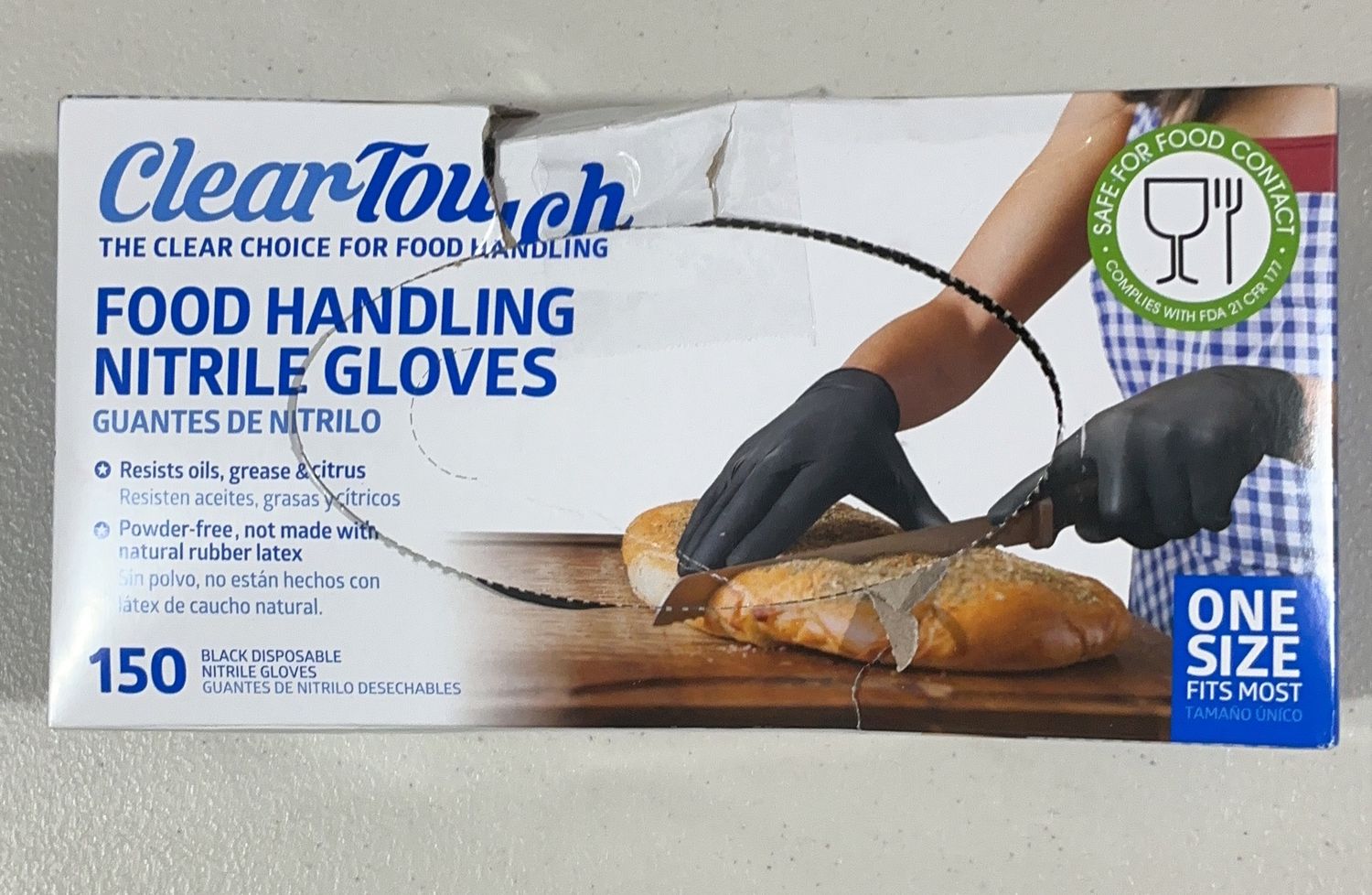 Clear Touch Blk Nitrile  – Household Essentials | Item 1903809 6554732 OPEN BOX