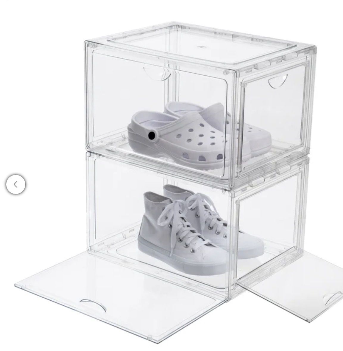 Stackable Shoe Boxes 4Pk  – Household Essentials | Item 2322025 6554732-OPEN BOX