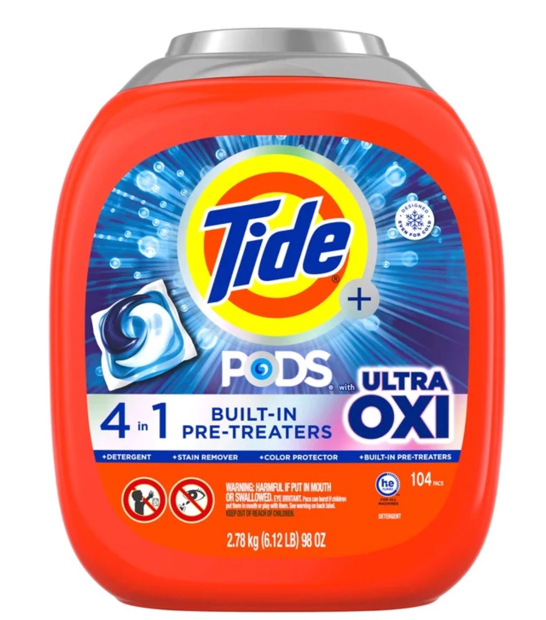 Tide Ultra Oxi Pods 104Ct  – Household Essentials | Item 3247022 6554732 OPEN BOX