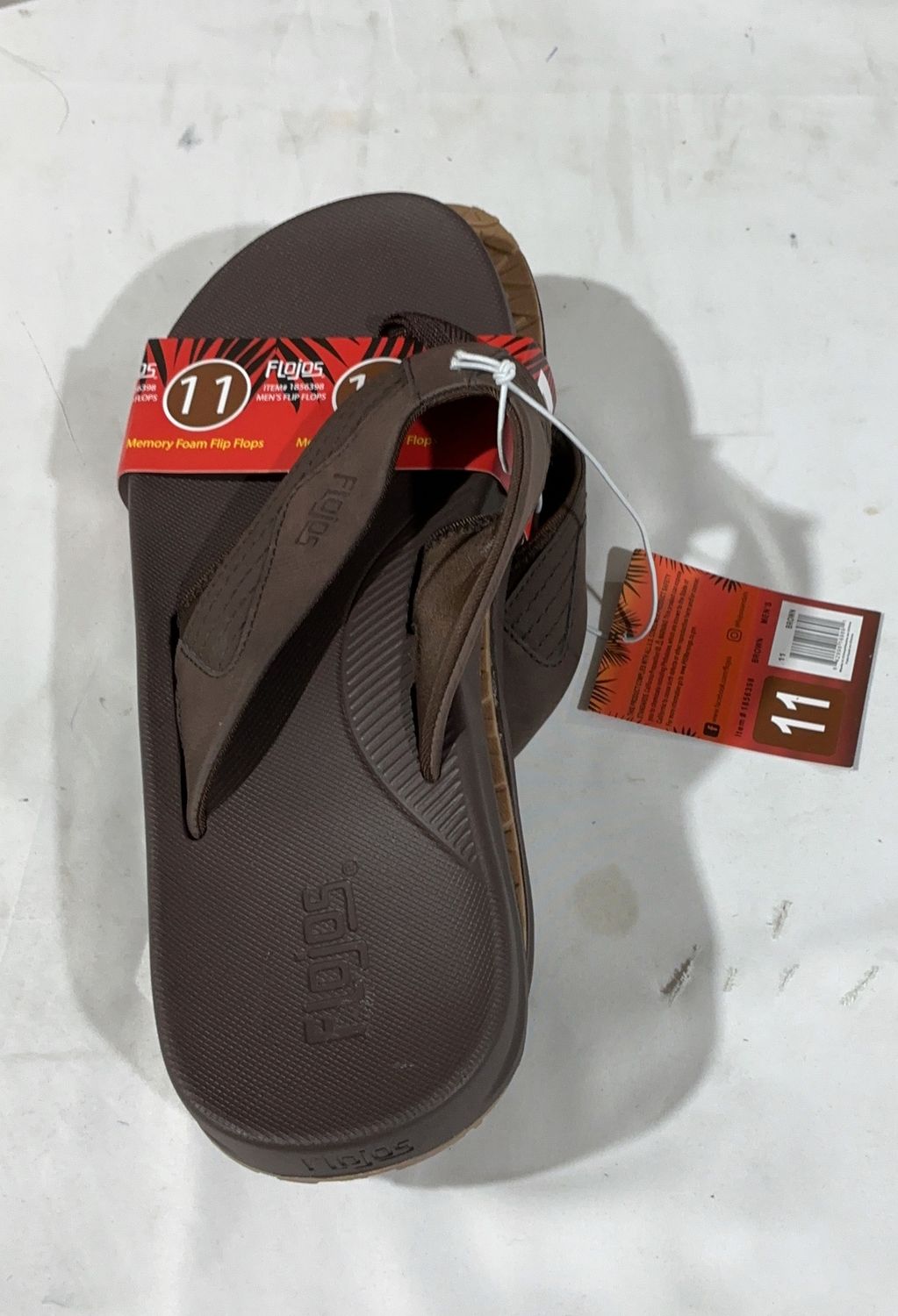 Flojos Mens Flip Flop Performance Comfort Footwear - Item 1856398-OPEN BOX